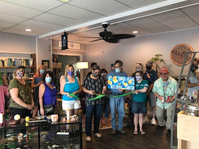 ribbon cutting inside the wellness center