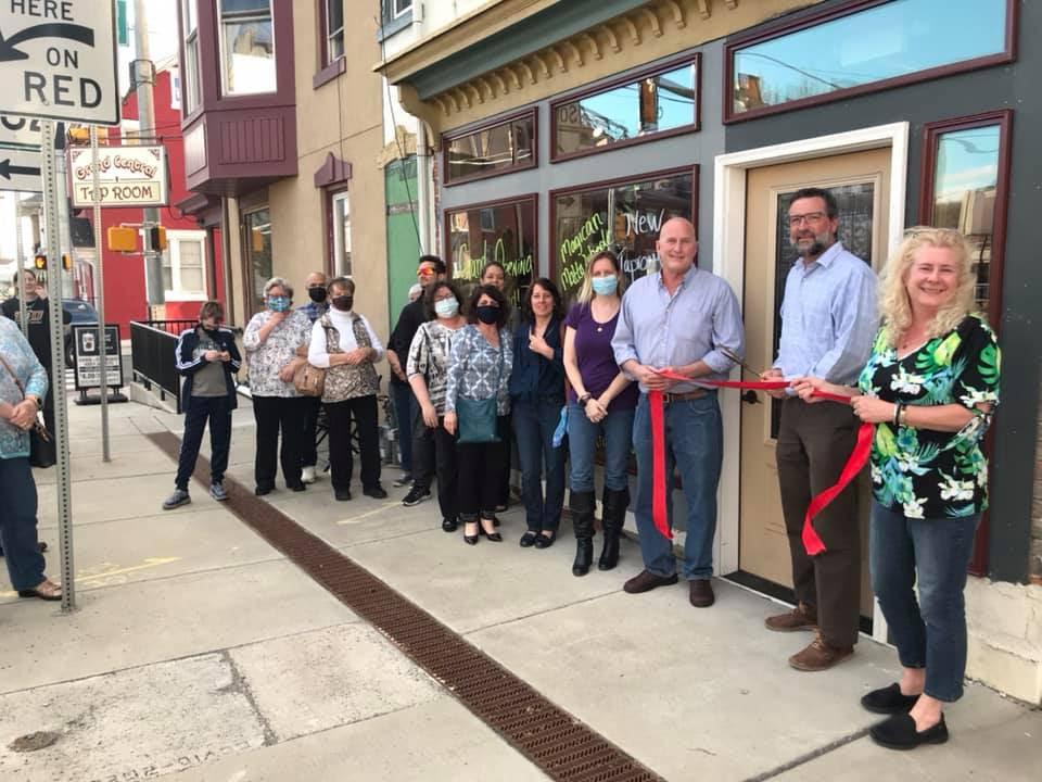 ribbon cutting on main street